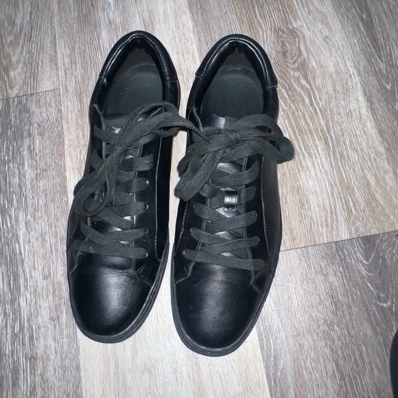 Coach Black Leather Sneakers c126 Low Top Size 11D - Picture 7 of 10